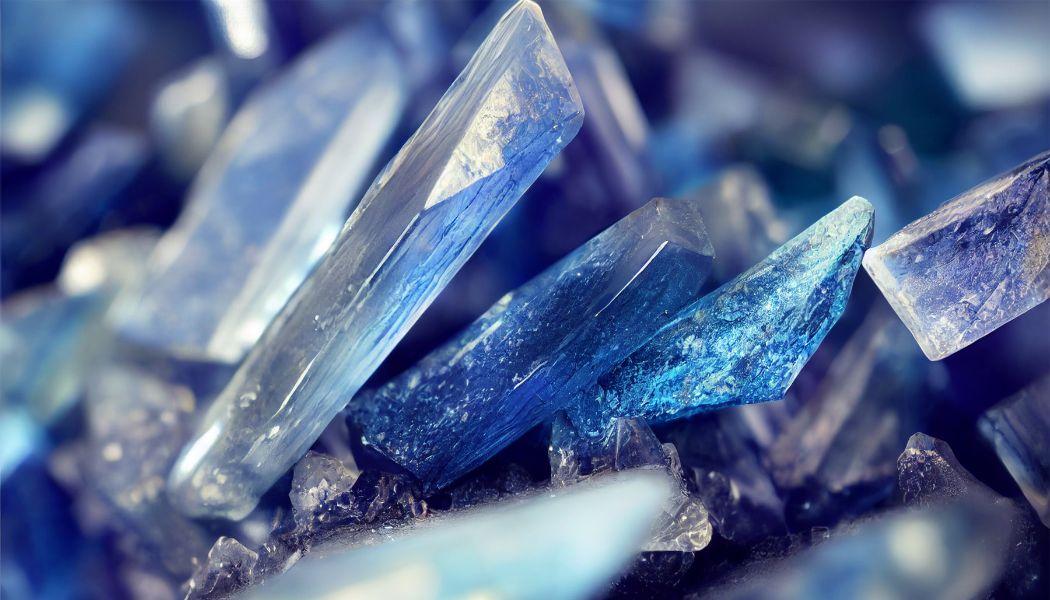 Blue Kyanite Triclinic Crystals