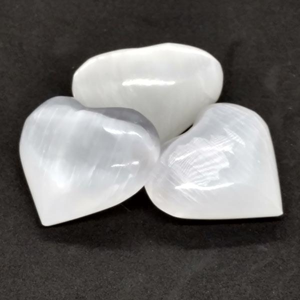 Selenite Carved Hearts