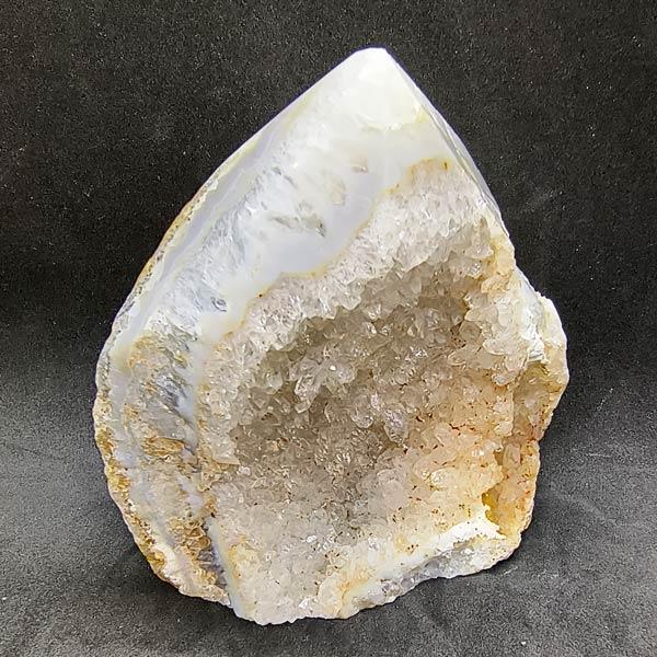 Druzy Agate Geode with cut and polished top
