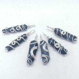 Blue Kyanite Wrapped Pendants