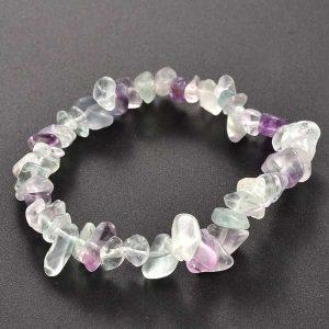 Fluorite Gemstone Chips Bracelet