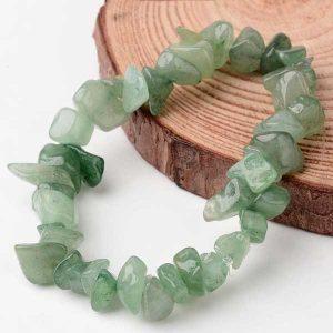 Green Aventurine Gemstone Chip Bracelet