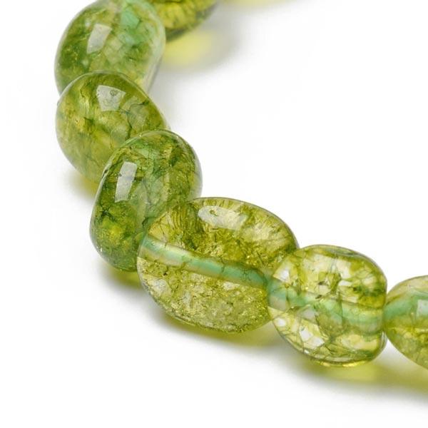 Peridot Pebbles stretchy bracelet