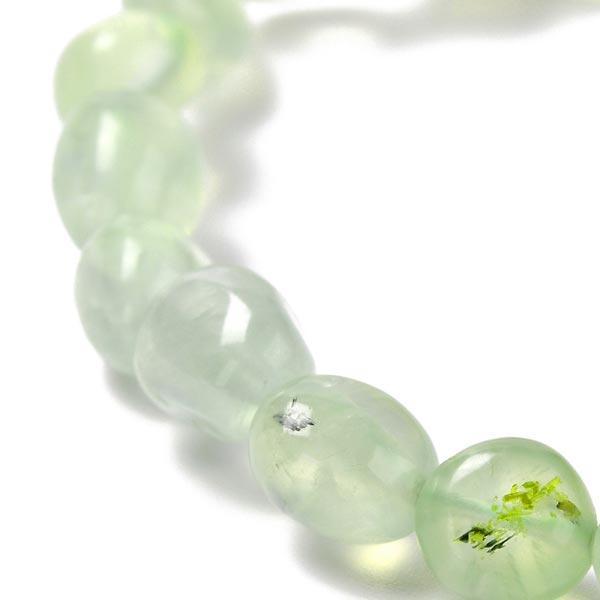 Prehnite stretchy pebble bracelets