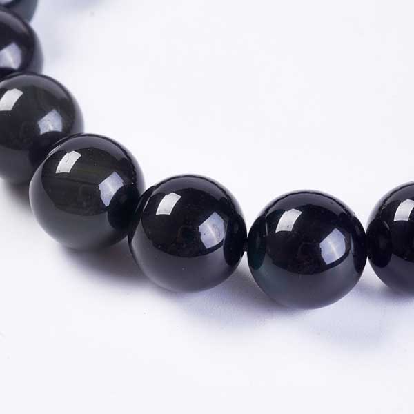 Rainbow Obsidian 10mm beaded Stretchy Bracelet