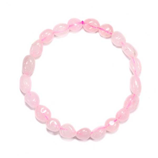 Rose Quartz pebbles Stretchy Bracelet