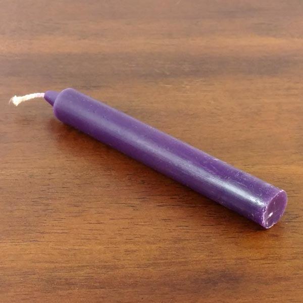 6 inch purple taper candle