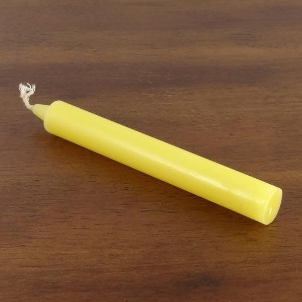 6 inch yellow taper candle