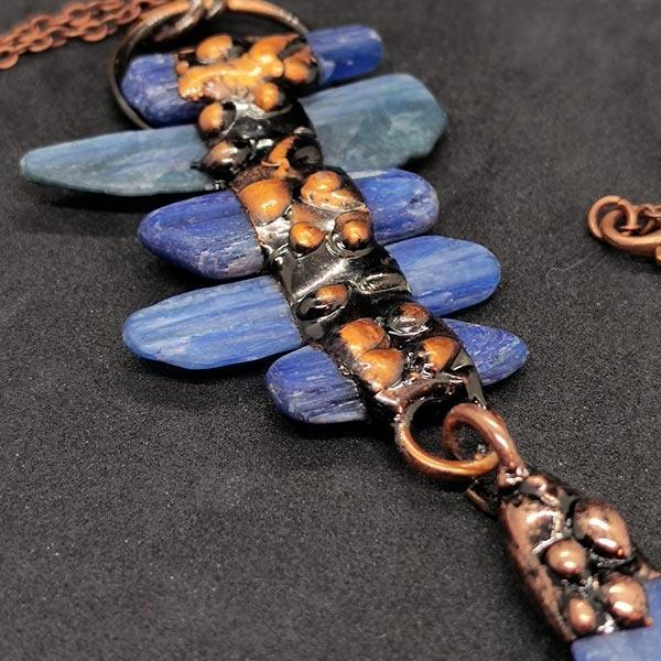 Blue Kyanite and Copper Necklace