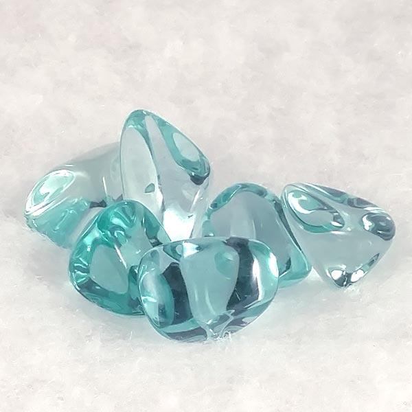 Aqua Blue Obsidian Tumbled Stones