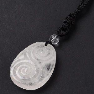 Quartz Spiral Labyrinth Necklace