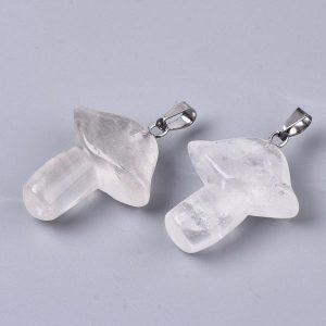 Quartz Mushroom Pendants