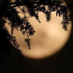 Full moon and crystals