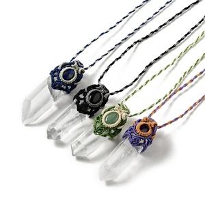 Macrame Quartz Point Necklaces